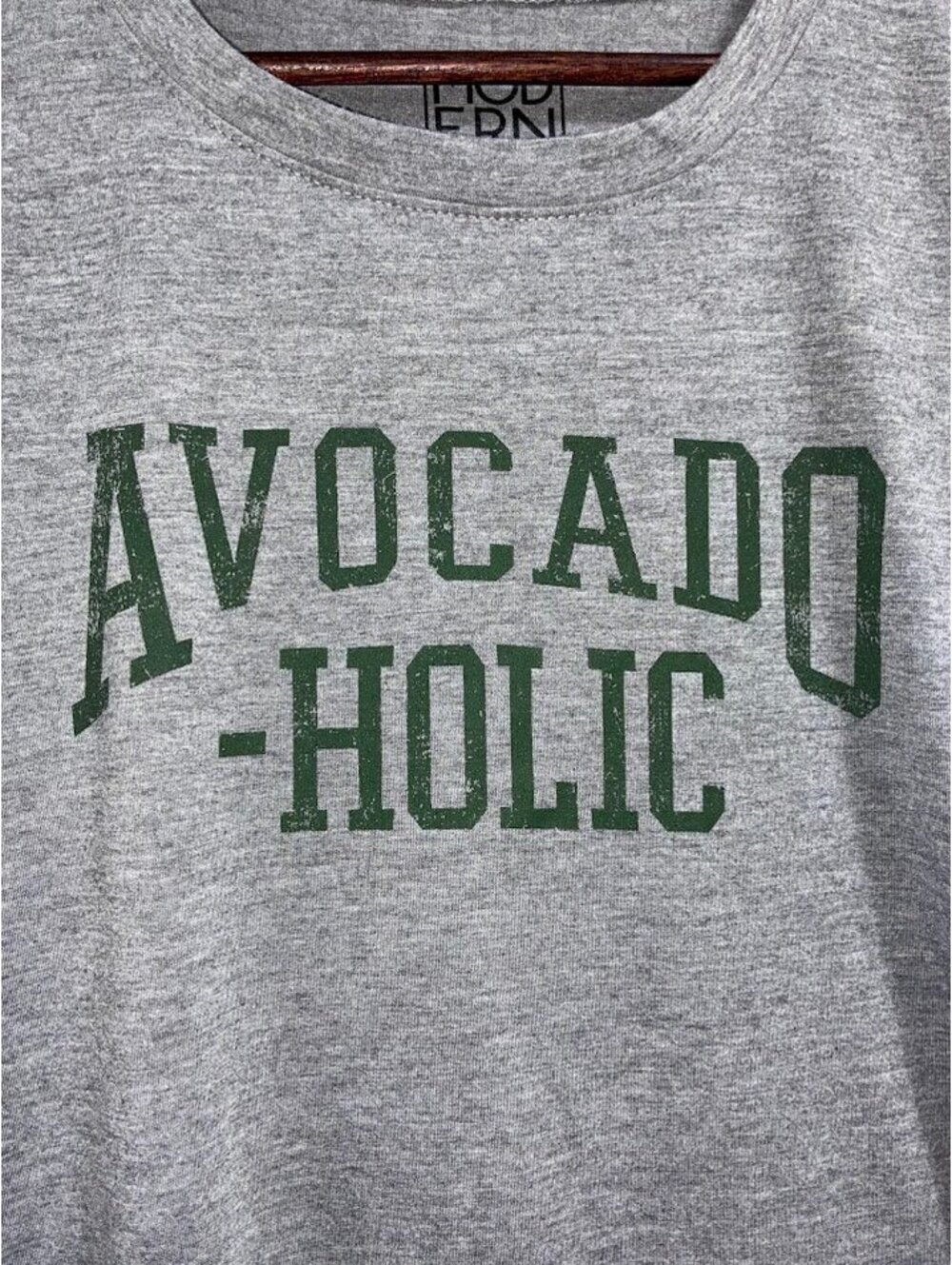 Modern Lux Avocado Holic Shirt XXL 2XL Gray Heather Graphic Tee Rayon Blend EU